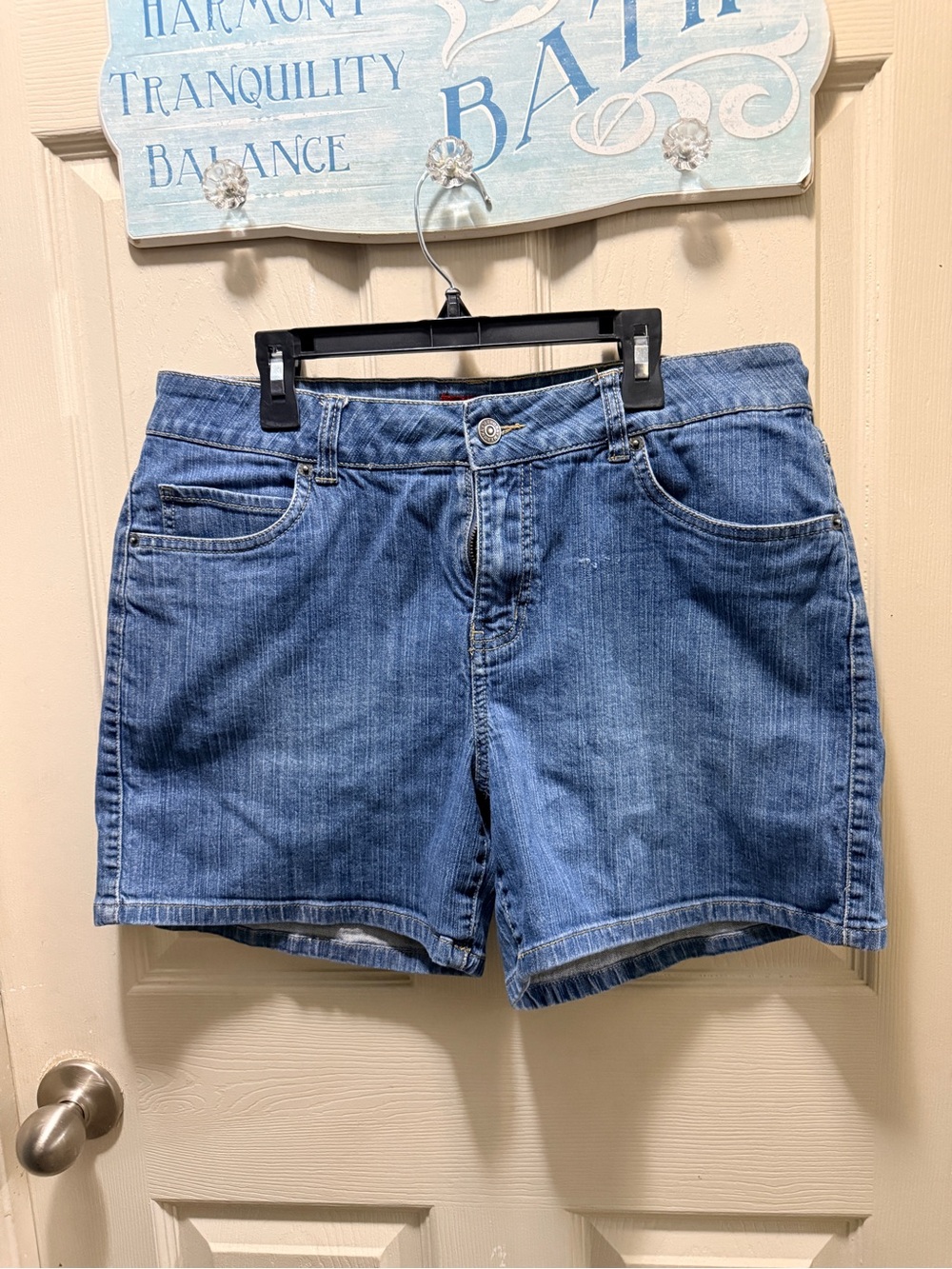 Merona Blue Denim High-Rise Jean Shorts